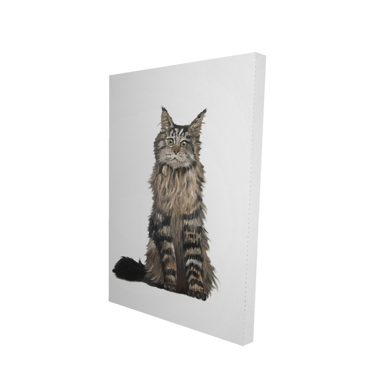 Maine Coon, toile illustrant une chambre à coucher