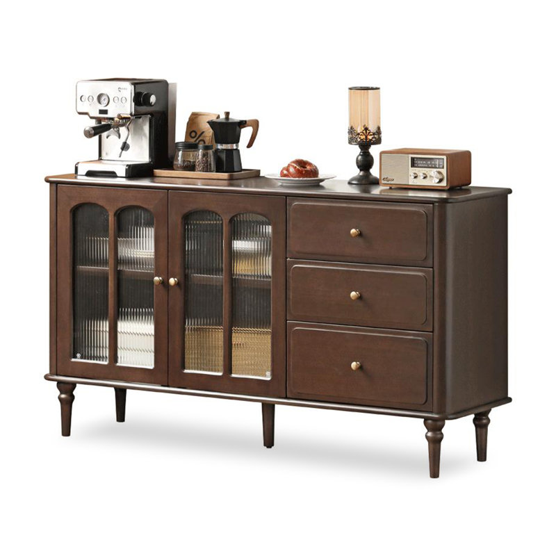 Buffet multifonctionnel en bois massif Modern Minimalist, H 33,5 po x l 59,1 po x P 15,7 po