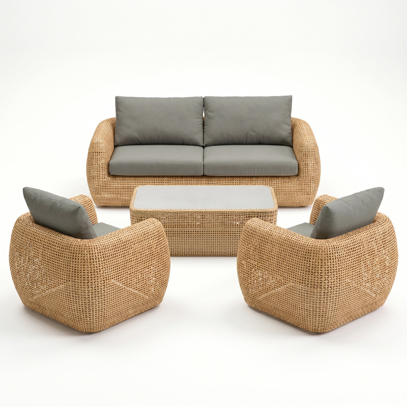 Sydney 5-Person Sunbrella® Complete Patio Set, Canvas Charcoal