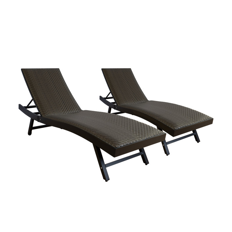 Enosburgh Outdoor Wicker Chaise Lounge