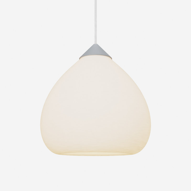 Gulp Pendant Light, 14.6" H x 9.45" W x 9.84" D, Sedona, White