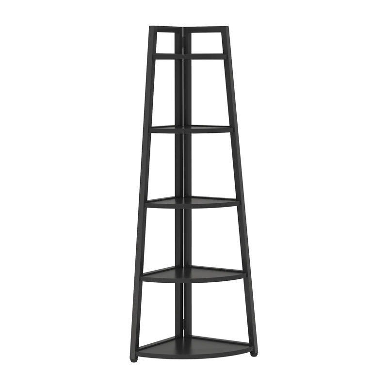 70.07" Tall Corner Shelf, Black