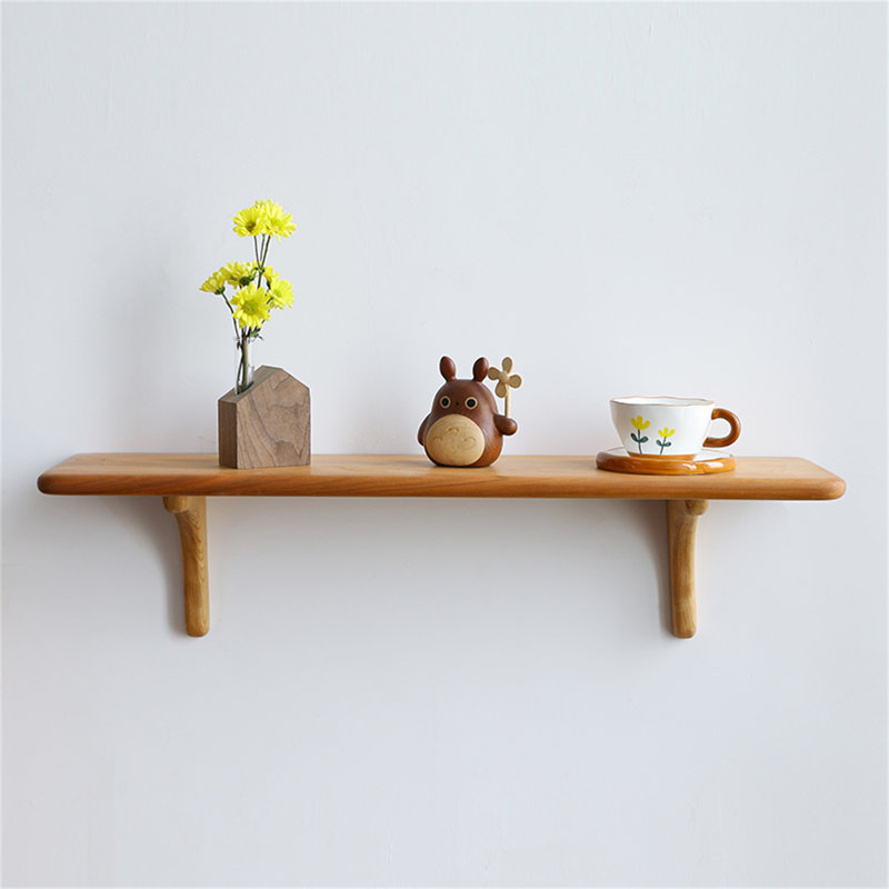 Tablette murale flottante en bois massif, H 7,87 po x l 23,62 po x P 7,87 po