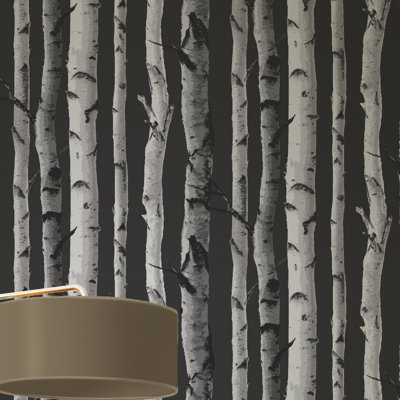 Distinctive Birch Tree Sidewall 10m x 52cm Wallpaper Roll