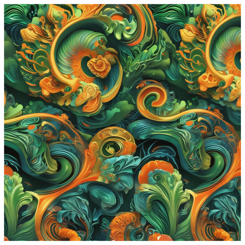 Rideaux à motif floral tourbillons abstraits, voilages et voilages à motif floral - 1 panneau, 50" x 92" - 1 Panel