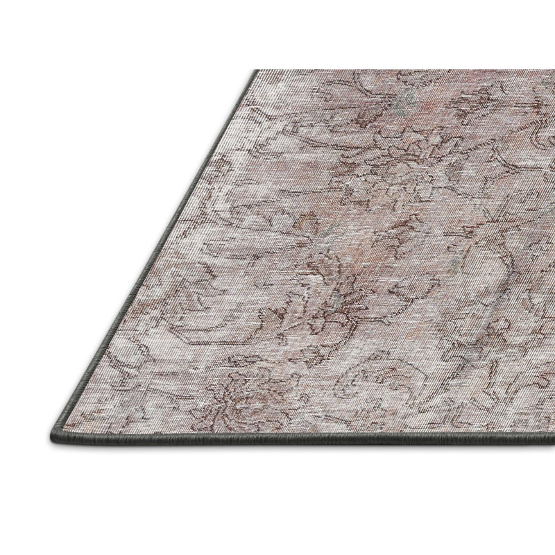 Tapis brun clair/noir traditionnel Carnarvon, Rectangle 5 pi x 7 pi