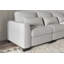 Canapé modulaire en forme de L de 130 pouces gris avec repose-pieds de rangement, coussins à ressorts et structure en bois massif pour une disposition polyvalente