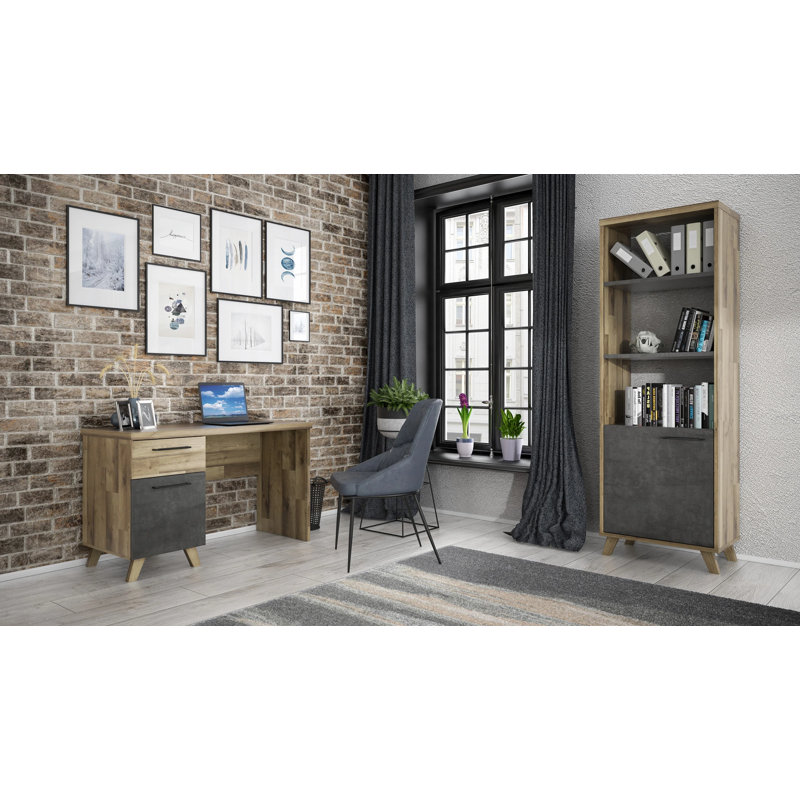 Jakey 191cm H x 65cm W Standard Bookcase