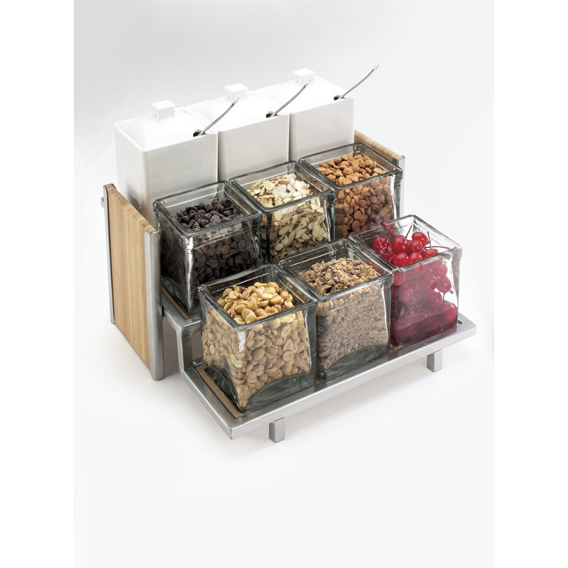 Eco Modern 9 Jar Display, Brown