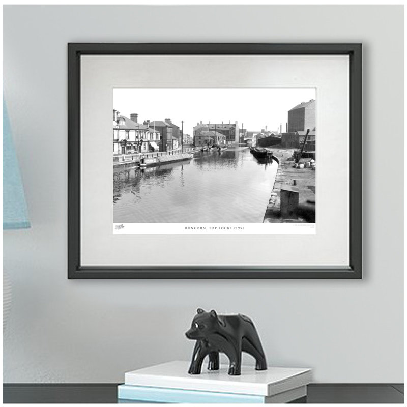 Runcorn, Top Locks C1955 - Single Picture Frame Print, 40cm H x 50cm W x 2.3cm D