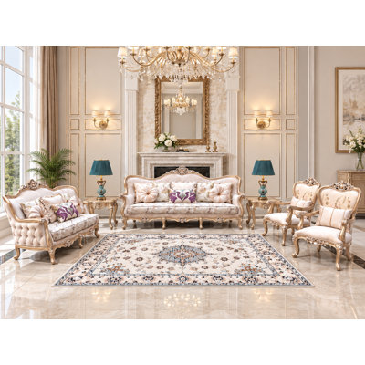 Ensemble de salon sculpté 4 pièces Château Royale