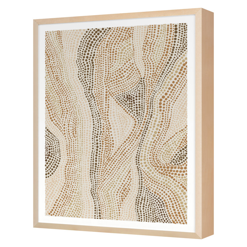 Dot Pattern 6 In Clay Tones Print by Marie Lawyer, Maple, 38" H x 30" W x 2" D