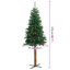 Slim Christmas Tree PVC and Solid Pine wood-306120855-306120853