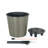 10.2" Grey Self-Watering Planter - For Intriguing Outdoor Landscapes Round Decor Exquisite Gardens-1075669004