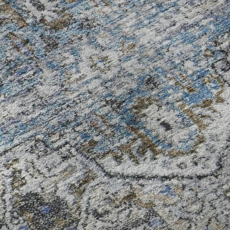 Premium Machine Washable Ponce AMF1767 Global Rug, Rectangle 10' x 14'