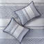 Ensemble d'édredon luxueux en jacquard bleu marine - 7 pièces
