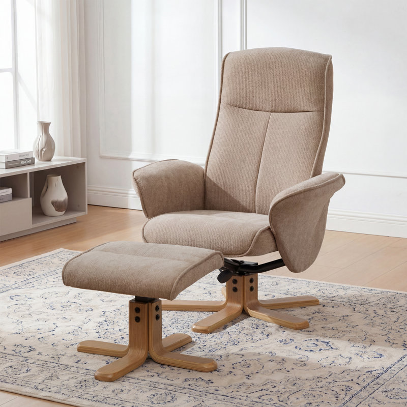 78cm Wide Chenille Swivel, Beige Chenille