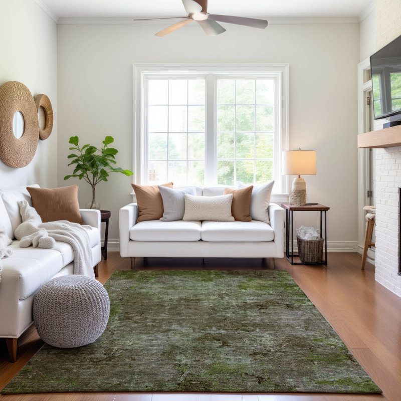 Premium Machine Washable Alijah AMF1287 Modern Rug, Rectangle 10' x 14'