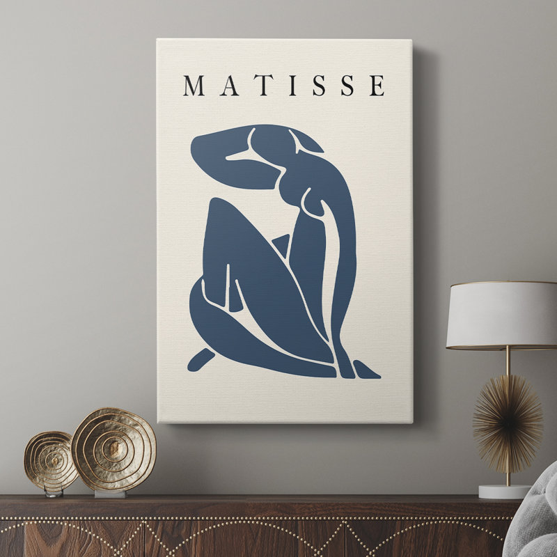 Matisse Ccclxxx, reproduction encadrée, Crème/bleu, H 36 po x l 24 po