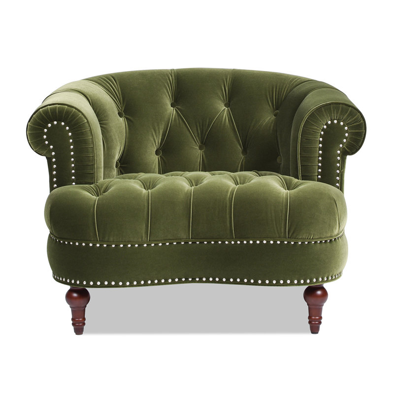 Mercer Velvet Armchair, Olive Green Velvet