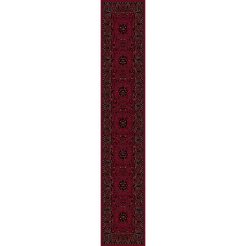 Abbeville Oriental Wool Area Rug, Runner 67 x 275cm