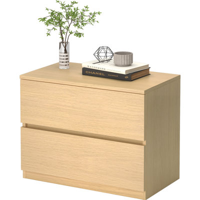 Modern Nightstandable, 2 Drawer Dresser Wood Stackable Storage Drawers, Nightstand Sofa Beside Table Drawer Chest, for Clothes for Closet