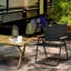 Chaise de camping pliante, fauteuil portatif, noir