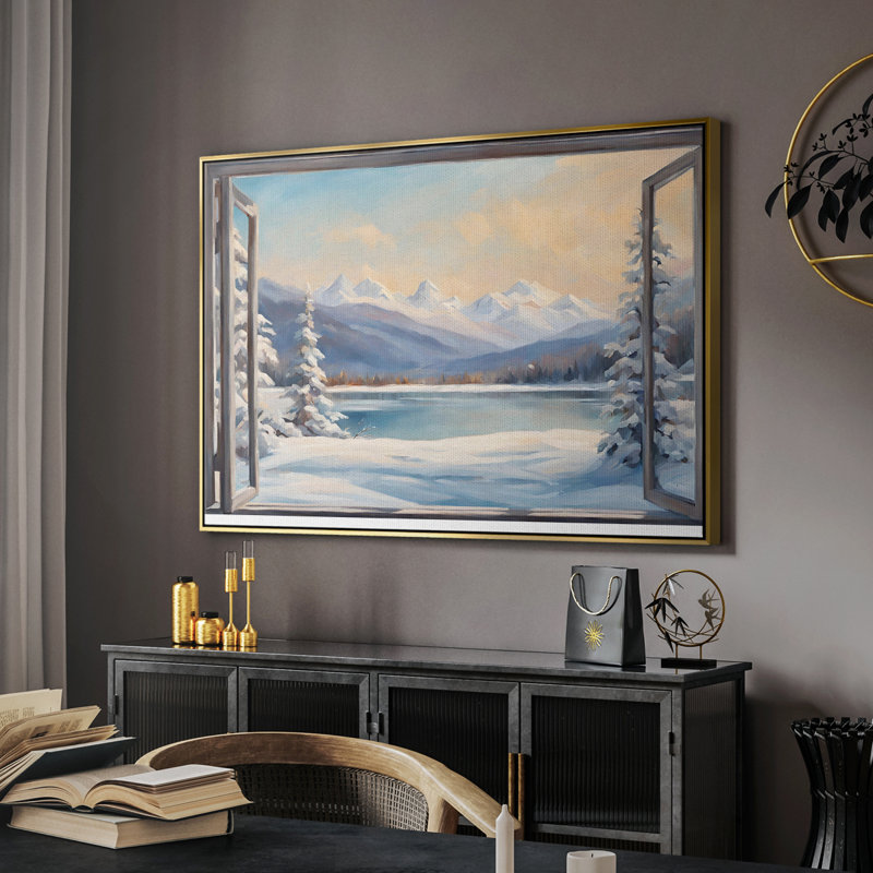«Vintage Landscape - CCXV» sur toile, Or, H 17 po x l 25 po