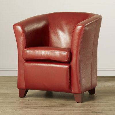 Fauteuil demi-tonneau en cuir Apollo