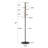 Leiani 6 - Hook Coat Rack with Marble Base, Compact Design Easy Assembly Crescent-Shaped Art Style