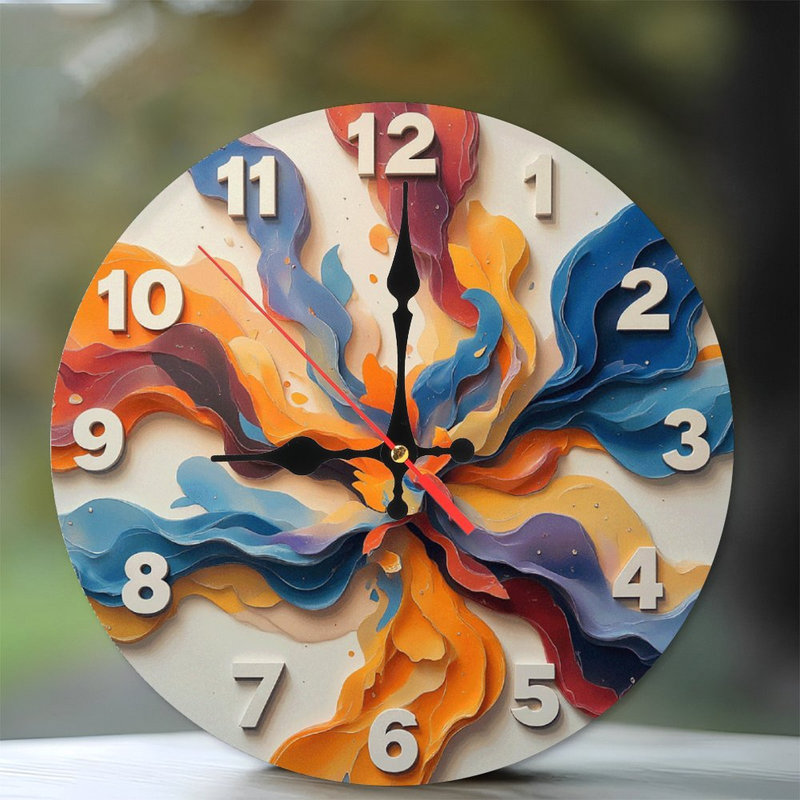 Artistic Colorful Wall Clock for Home Decoration