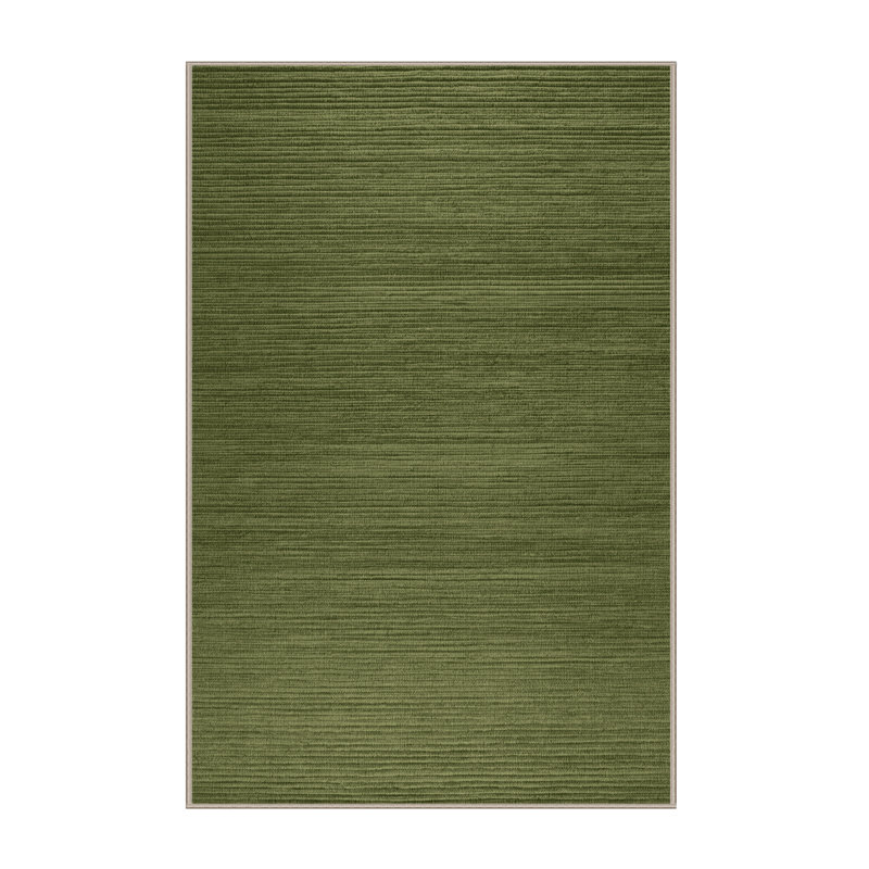 Tapis brun uni lavable à la machine, Rectangle 4pi x 6 pi