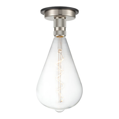 Aurora - 1 Light - 7 inch - Black Satin Nickel - Flush Mount