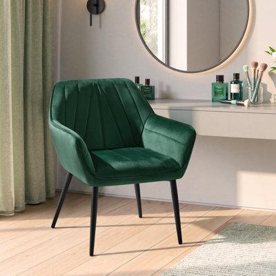 Colour 65Cm Wide Velvet Armchair