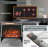 Freestanding Electric Fireplace Stove Heater With Three Sided Glass-1064453655
