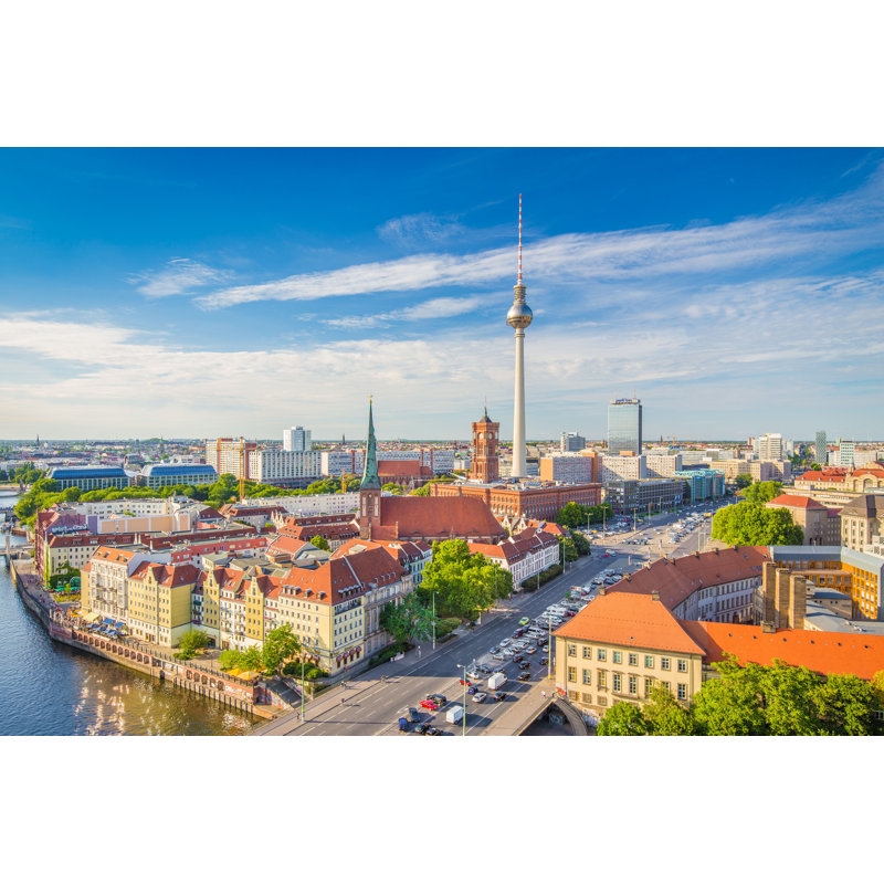 Berlin Skyline - Photographie sur toile tendue, H 8 po x l 12 po