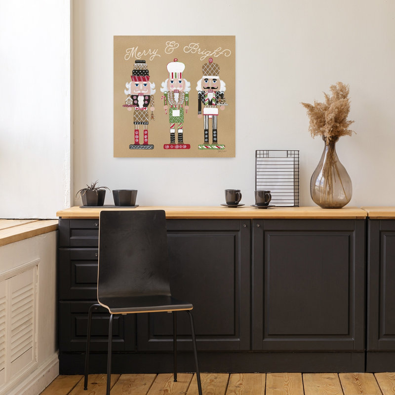 Festive Nutcrackers II, art contemporain abstrait, H 18 po x l 18 po