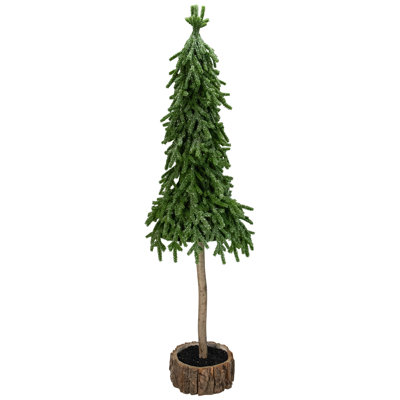 Base de sapin de Noël artificiel glacé Downswept - non éclairé