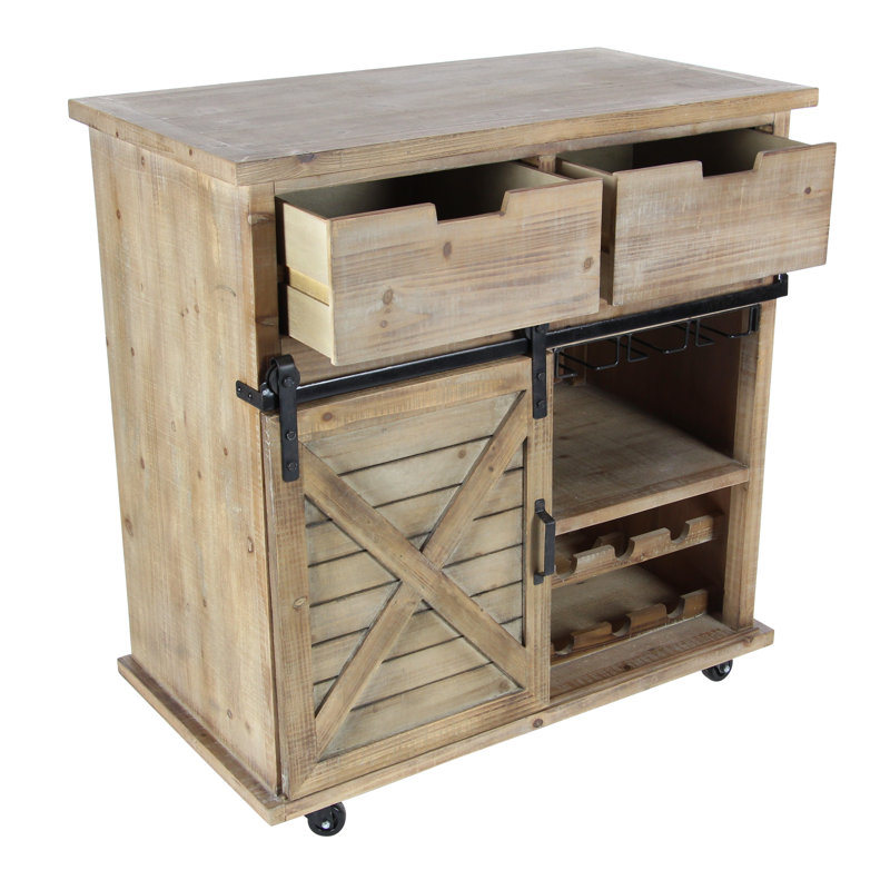 Coutu Solid Wood Accent Cabinet