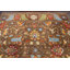 Tapis brun en laine noué à la main de conception unique 9 pi 0 po x 12 pi 5 po New Age