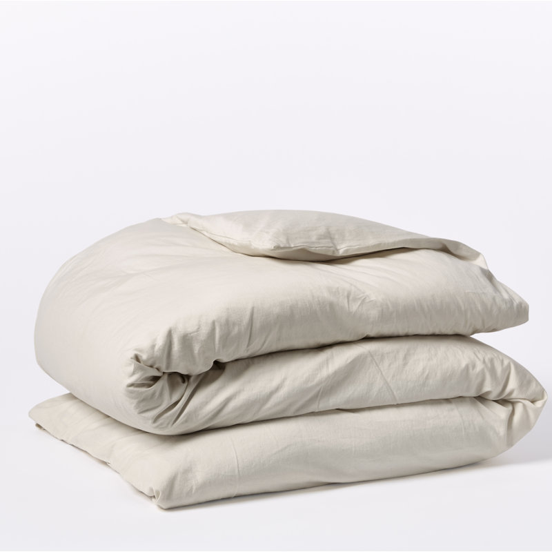 Cloud Soft Sateen Modern & Contemporary Sateen Duvet Cover, King/Cal King Duvet Cover, Pale Gray