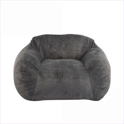Fauteuil à billes gris en fausse fourrure Sezze | Gris | Tissu, mousse