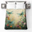 Couvre-lit matelassé libellules avec fleurs colorées toutes tailles-126737285