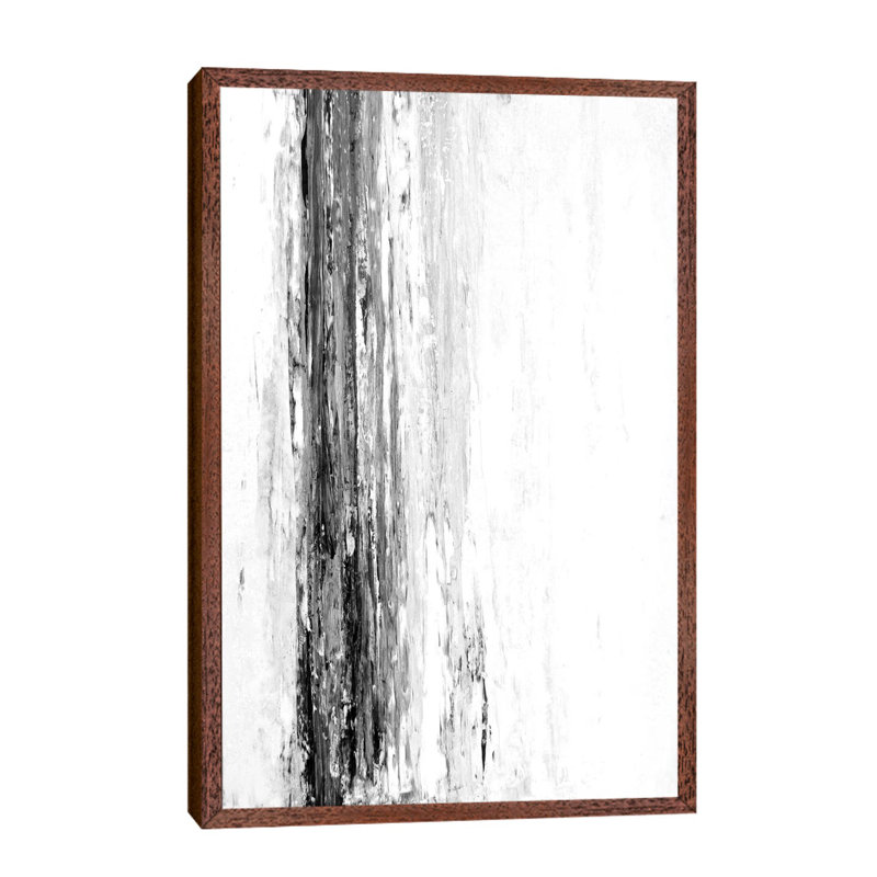 Glacier 1 Piece Floater Frame Painting on Canvas, Brown