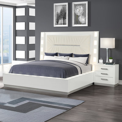 Janata Queen 2PC Bedroom Set Milky White