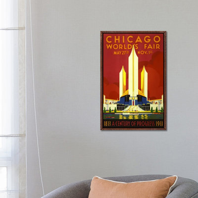Chicago World's Fair 1933 Vintage - Print on Canvas