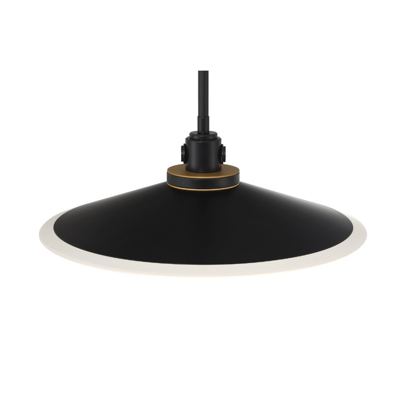 Deckard 16" LED Pendant In Gold and Black