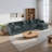 Modern Chenille Loveseat Sofa Couch With Ottoman-506217869-506217868