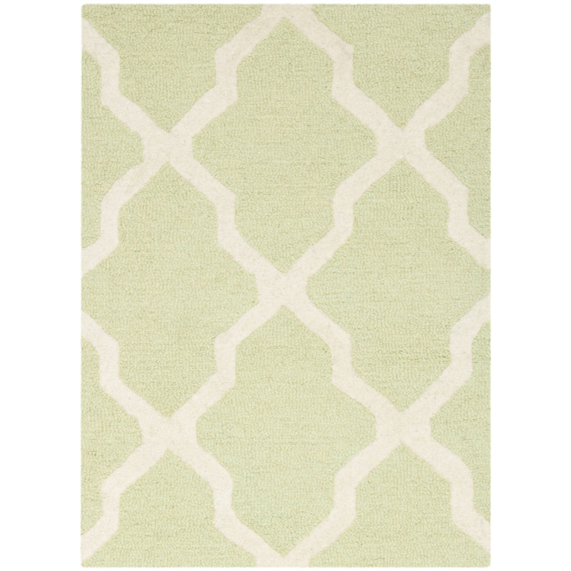 Darrow Geometric Wool Hand Woven Area Rug, Rectangle 61 x 91 cm