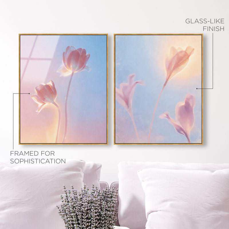 Iridescent Spring Set Set by Oliver Gal, 21"H x 25"W, Gold Floater Frame